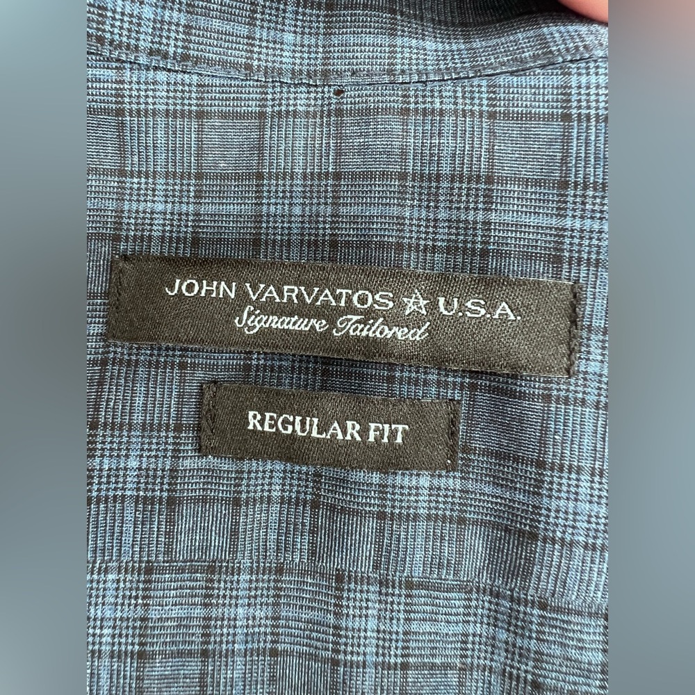 NWT John Varvatos Star USA Trim Fit Plaid Dress Shirt - Picture 12 of 16